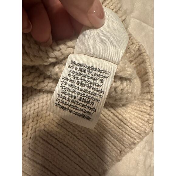 PINK Victoria's Secret Crewneck Pullover Sweater Women's Size Large Beige Warm - Picture 5 of 8